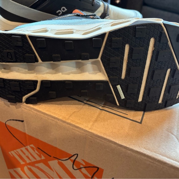 On Running Men's Gray and Orange Shoes - Picture 3 of 4